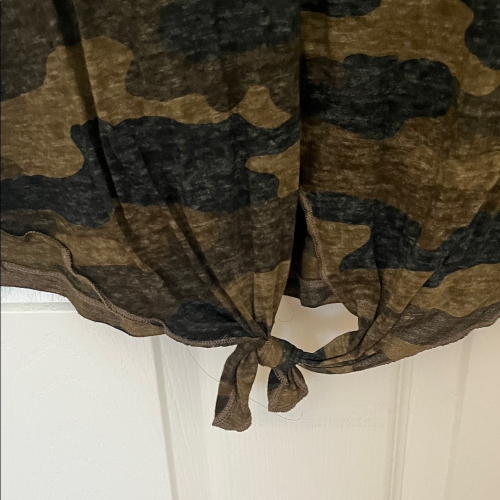 Lucky Brand Olive and Black Camo V-Neck Tee - Picture 5 of 5